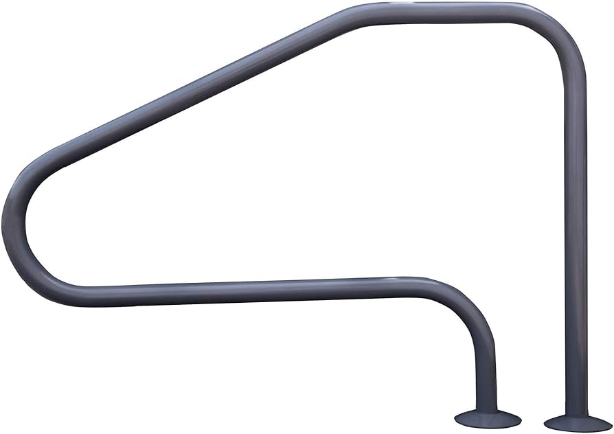 Saftron 4 Elbow Polymer Pool Ramp, Graphite Gray