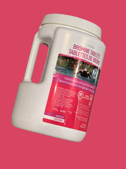 Tablets of slow-dissolving bromine