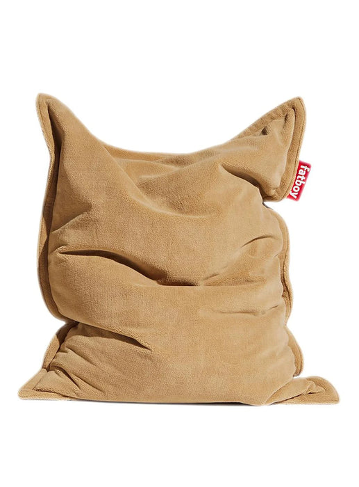 Pouf slim in plush fabric (teddy bear effect) For indoor use