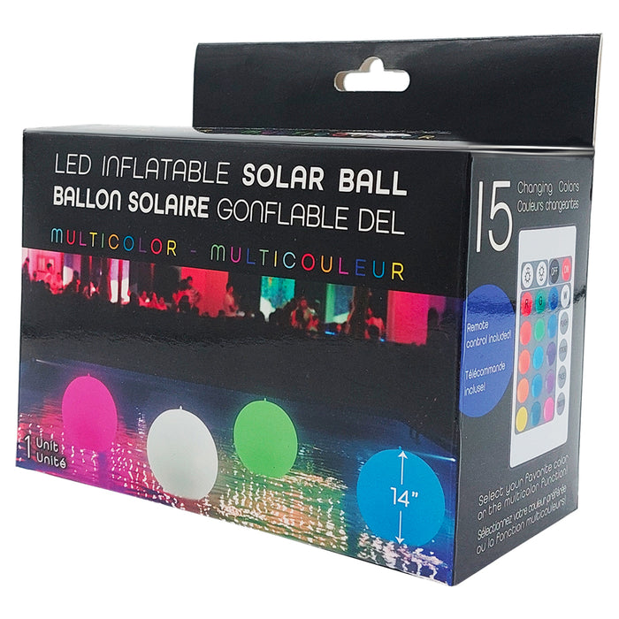 Led solar inflatable balloon