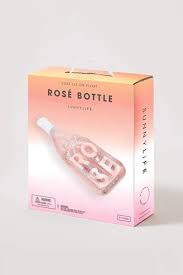 Bouteille de vin de rosé flottante