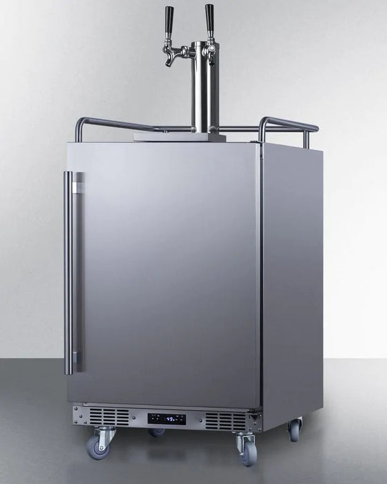 Kegerator à bière extérieur intégré de 24 po de large Summit