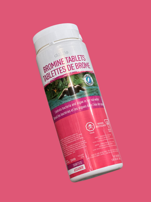 Slow dissolving bromine tablets