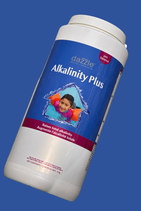 Alkalinity Plus 4 kg pour piscine, seau de produit alcalin haute qualité pour corriger l’alcalinité totale.