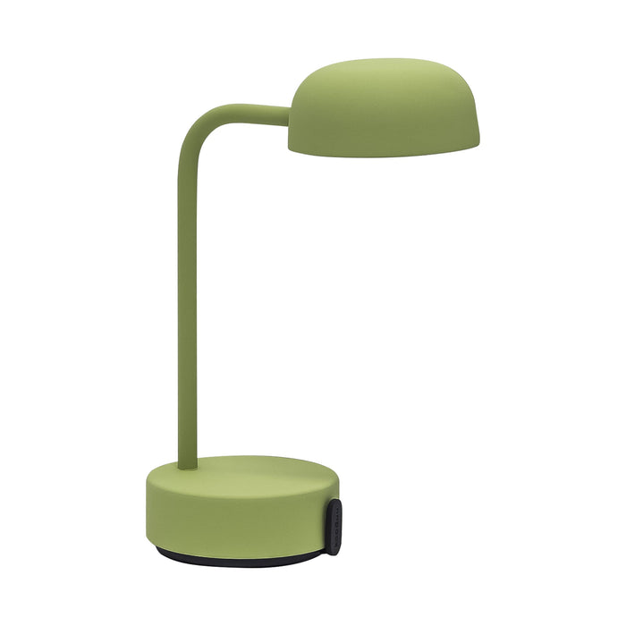 Fokus Moss LED table lamp by Kooduu: sleek, rechargeable, dimmable lighting with 2700K warm glow, perfect for modern Canadian homes.