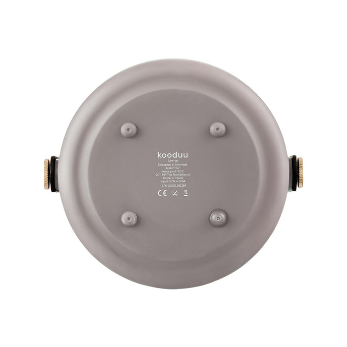 Create ambiance anywhere with the Lite-up LED lamp, featuring Nordic design, wooden handle, and dimmable warm lighting.