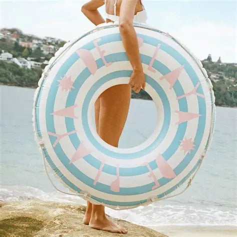 Bouée de piscine rétro « Sunny Life De Playa Stripe »