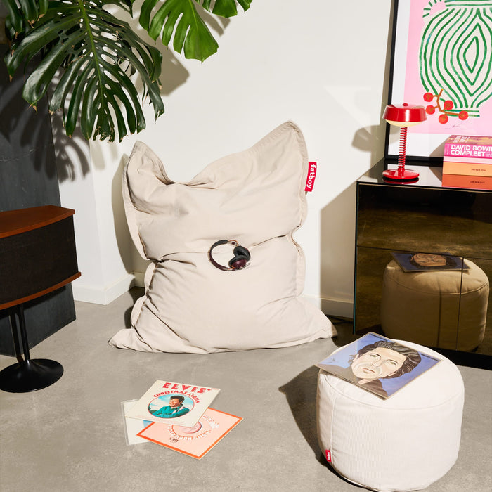 Pouf en velours côtelé slim Pour usage intérieur