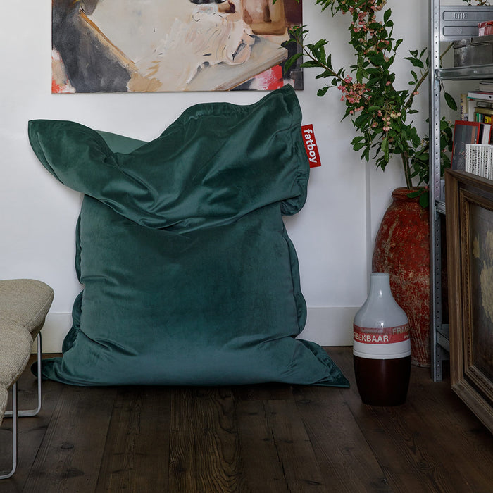Pouf slim en velours Pour usage intérieur Fatboy