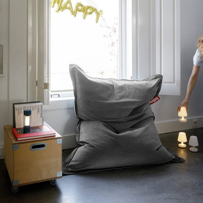 Pouf slim en velours Pour usage intérieur Fatboy