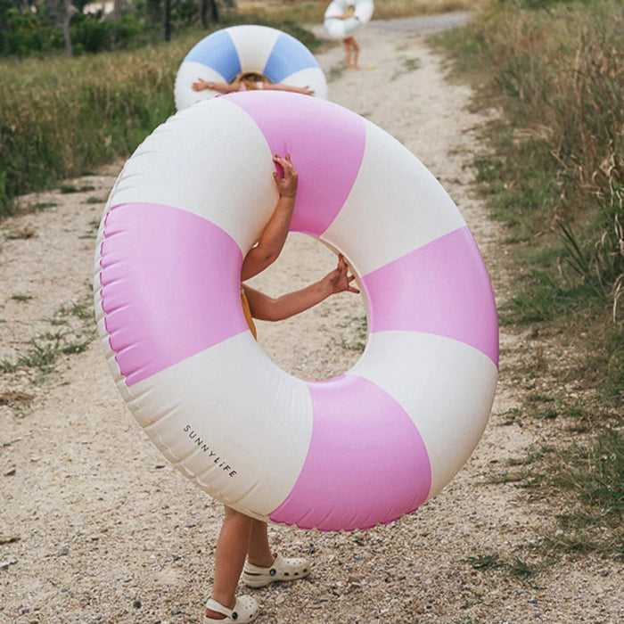 Bouée tubulaire SUNNYLiFE « Vacay BubbleGum Stripe »