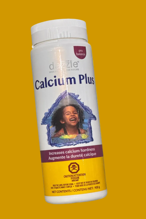 Calcium Plus 900 g pour piscine, additif pour augmenter la dureté calcique et protéger les surfaces et équipements.
