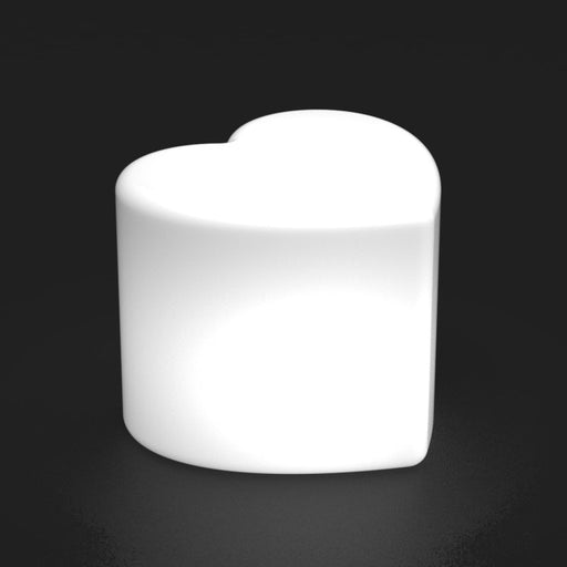 CORA LUX - Compact luminous side table - White