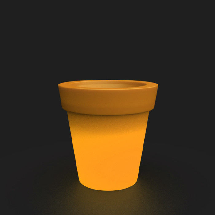 TERA LUX - Very Large Illuminated Pot - Compact Fluorescent