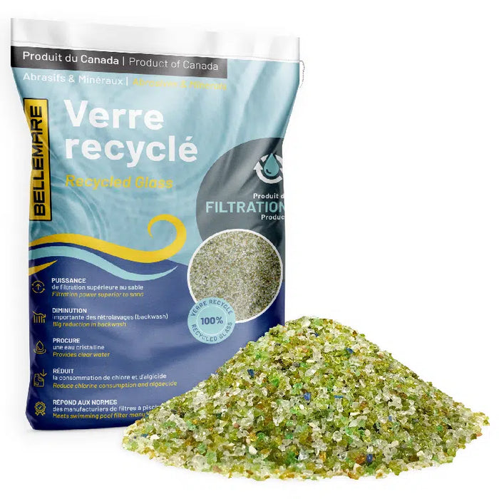 Verre recyclé de filtration 22.7 kg #10-20