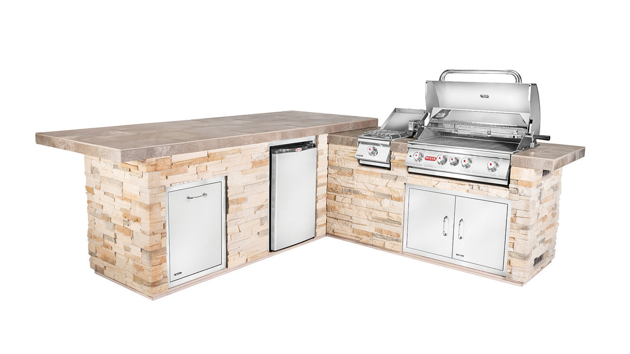 BULL L-Shaped BBQ Island #200 with Angus BBQ – Propane