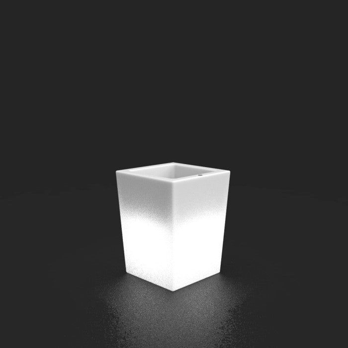 HAUS LUX - Small illuminated pot - Compact fluorescent - Red