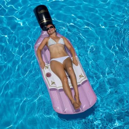 Flotteur bouteille de rosé