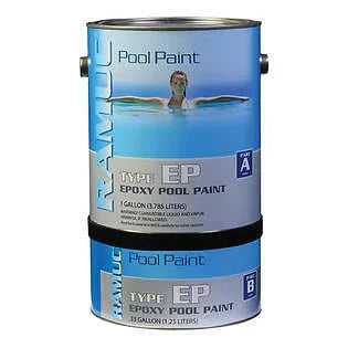Bidon de peinture époxy EP Ramuc pour piscine en béton et fibre de verre, finition lustrée résistante aux UV et produits chimiques
