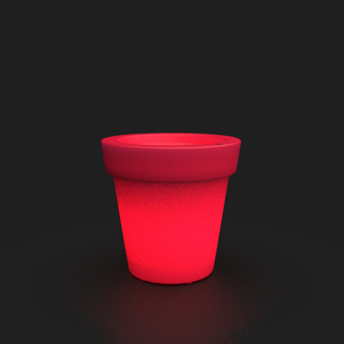 TERA LUX - Pot lumineux petit - Fluo-compacte - Rouge