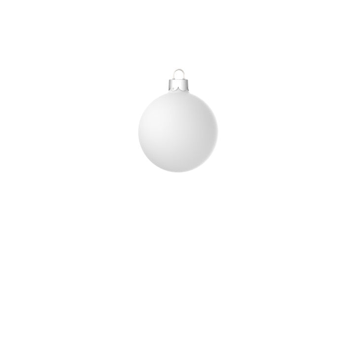 SANTA - Boule de Noël petit - Blanc neige
