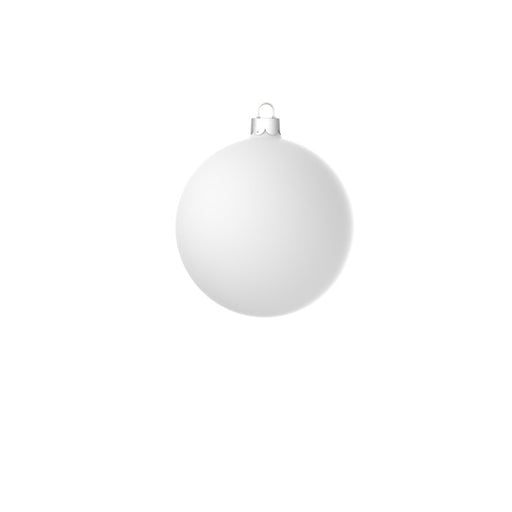 SANTA - Boule de Noël moyen - Blanc neige