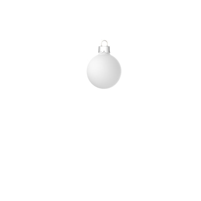SANTA - Boule de Noël mini - Blanc neige