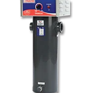 Chauffe-eau électrique Valtherm Modèle C avec thermostat mécanique et élément titane, disponible en 5 kW, 10 kW et 15 kW pour piscine