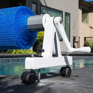 Solar roller for in-ground pool with steel frame with 3-section tube
