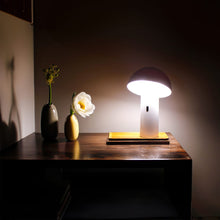 Load image into Gallery viewer, Versatile lighting with Shitake: Enjoy adjustable lampshade and up to 20 hours of battery life with simple touch button control.
