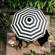 Charger l&#39;image dans la galerie, Upgrade your outdoor space with the stylish 1.9m Go Large umbrella from Basil Bangs. Designed for smaller areas, this lightweight and weather-resistant umbrella provides both shade and style.
