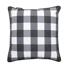 Charger l&#39;image dans la galerie, Outdoor Cushion - 50x50cm gingham black  -  Throw Pillows  by  Basil Bangs
