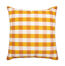 Charger l&#39;image dans la galerie, Outdoor Cushion - 50x50cm gingham butterscotch  -  Throw Pillows  by  Basil Bangs
