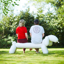 Load image into Gallery viewer, Meet your new loyal buddy, the Fatboy Attackle bench! Inspired by balloon animals, this modern bench is sure to make you smile. Its soft, 100% plastic construction and water-resistant design make it perfect for both indoor and outdoor use.
