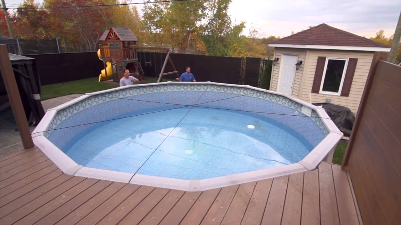 Système de couverture d'hiver rectangulaire en maille élastique de 12 x 24  pieds pour piscine creusée
