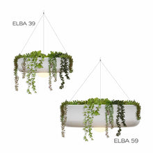 Charger l&#39;image dans la galerie, Bring modern elegance to your space with the Elba hanging planter from Newgarden, offering wireless lighting and durability.
