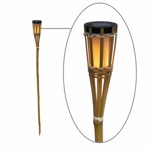 Discover Newgarden's Hiama, a solar-powered bamboo garden spike for versatile outdoor lighting and a captivating flame effect.