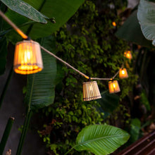 Charger l&#39;image dans la galerie, Okinawa Hang by Newgarden: Handmade bamboo pendant lamp with wireless, rechargeable Cherry bulb and 3-meter cord, perfect for outdoor spaces.
