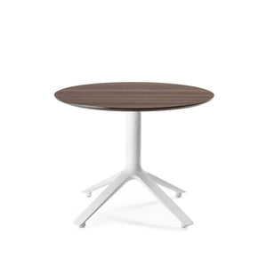 EEX - Side table w/ wooden top white / walnut / round  -  End Tables  by  TOOU