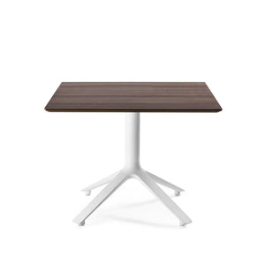 EEX - Side table w/ wooden top white / walnut / square  -  End Tables  by  TOOU